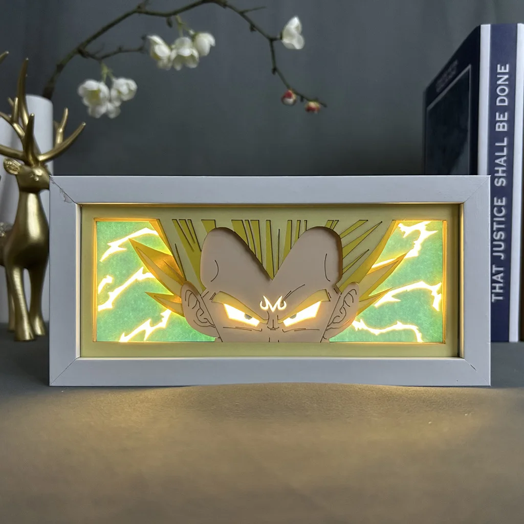 อะนิเมะ Lightbox กระดาษแกะสลักโคมไฟ 3d ตัดกระดาษเด็กของขวัญห้องนอนไฟตกแต่ง Desktop Night Light