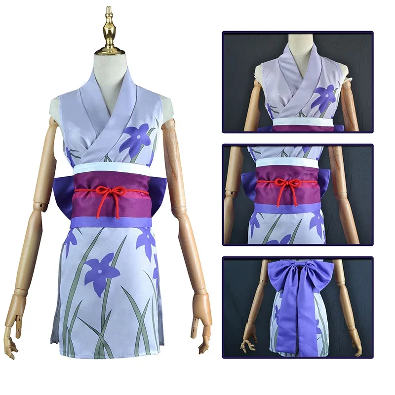 6 pz Set Nico Robin Costume Cosplay figura Miss Allsunday donne Anime Kimono abiti Halloween natale carnevale vestito un pezzo