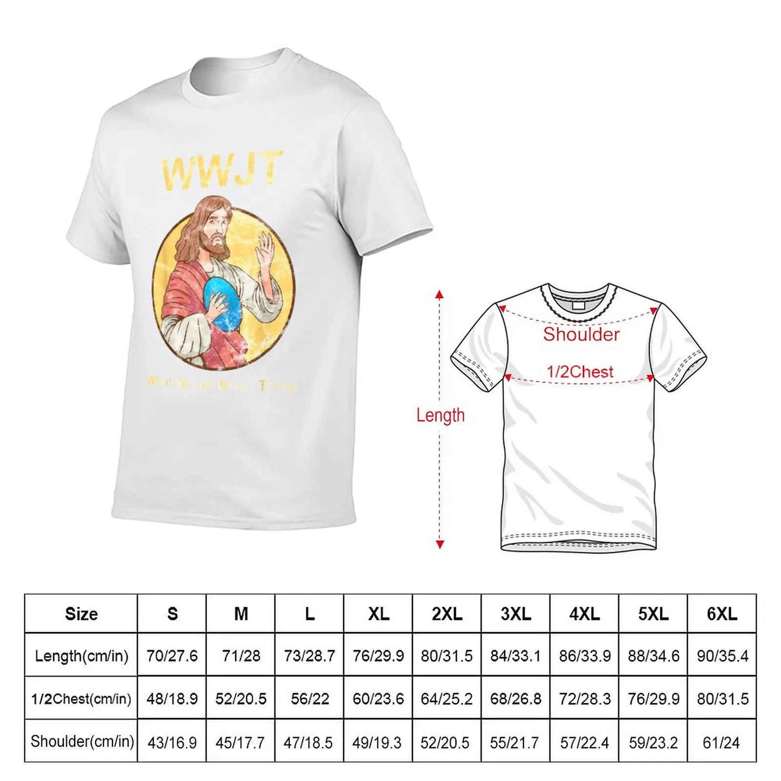 What Would Jesus Throw Golf Disc Humerus Golfer Gift T-Shirt cotton t shirts high quality t shirt man cotton T-Shirt