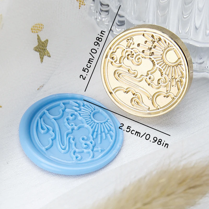 Wax Seal Stamp Retro Weather Sealing Stamp Head The Planet for Wedding Invitation Gift Packaging Cards Envelope Scrapbooking