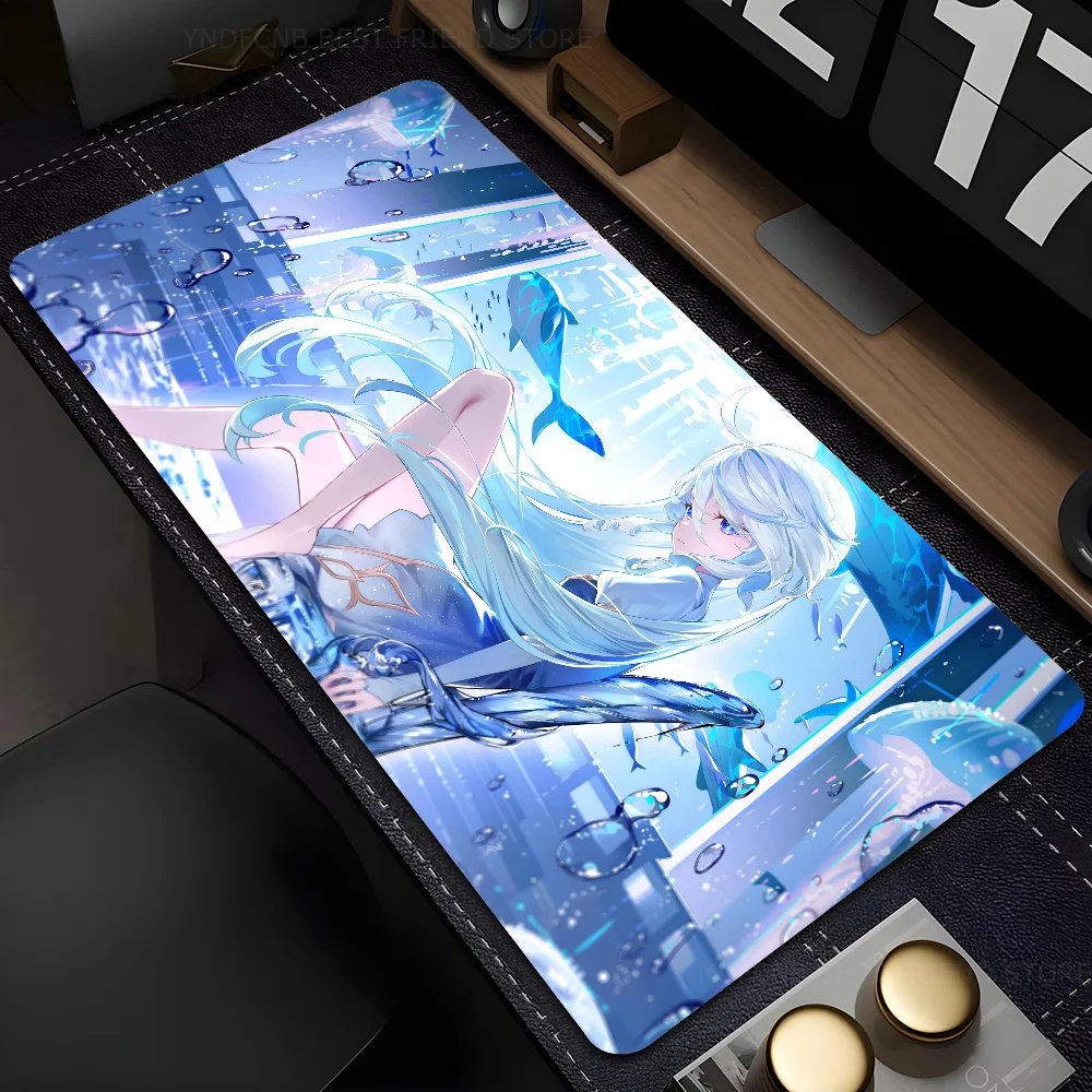 

anime Furina Genshin Impact Mousepad Mouse Mat Desk Mat With Pad Gaming Accessories Prime Gaming XXL Keyboard Pad