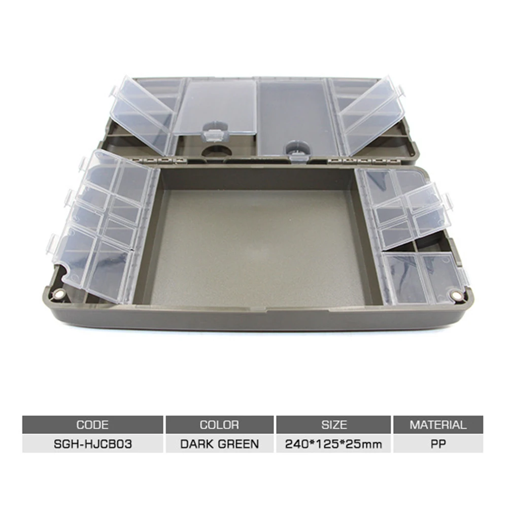 صندوق معالجة الصيد صندوق تخزين الصيد متعدد الوظائف صندوق معدات صيد الأسماك المحمولة منظم الصيد لعشاق الصيد #6