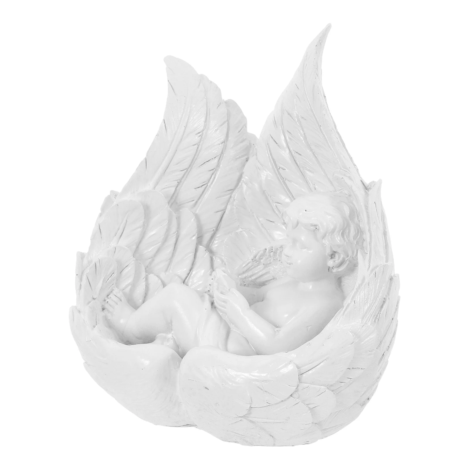 

Resin Angel Sculpture Heart-holding Ornaments for Home Garden Bedroom Office Study Crafts Statue Mini Figurines Decorations