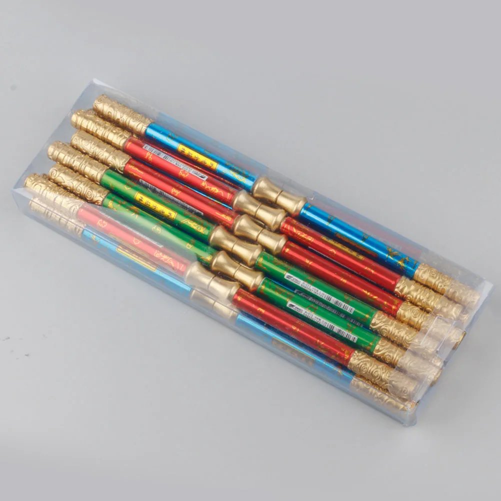 

6pcs Gold Monkey King Gel Double-Ended Fun Pens Ergonomic Smooth Writing Premium Ink Portable Cartoon Sign Pens For Students