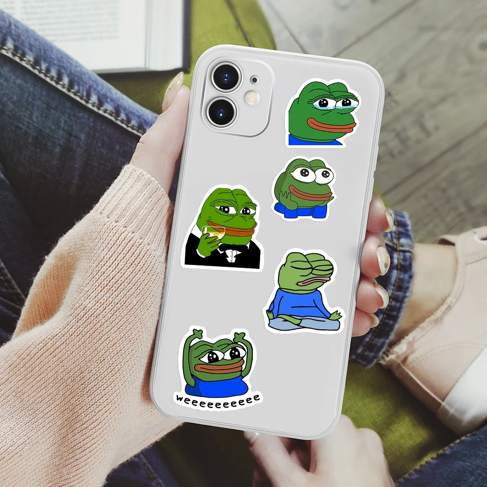 Pepe Kikker Stickers Grappig Cool DIY Cadeau Toy Pack Graffiti Sticker voor Telefoon Laptop plakboek Skateboard Waterdichte Stickers