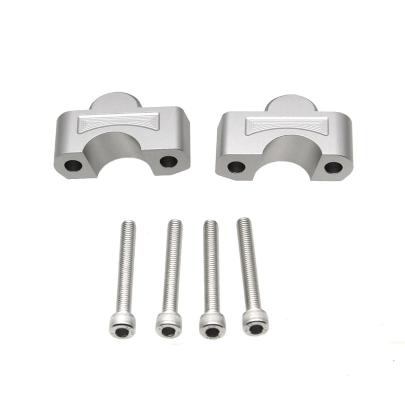 Handlebar Riser Bar Mount Handle Clamp Mounting Lift Clamp Adapters Parts For Tiger Sport 660 Tiger 660 2022 2023 (Silver)