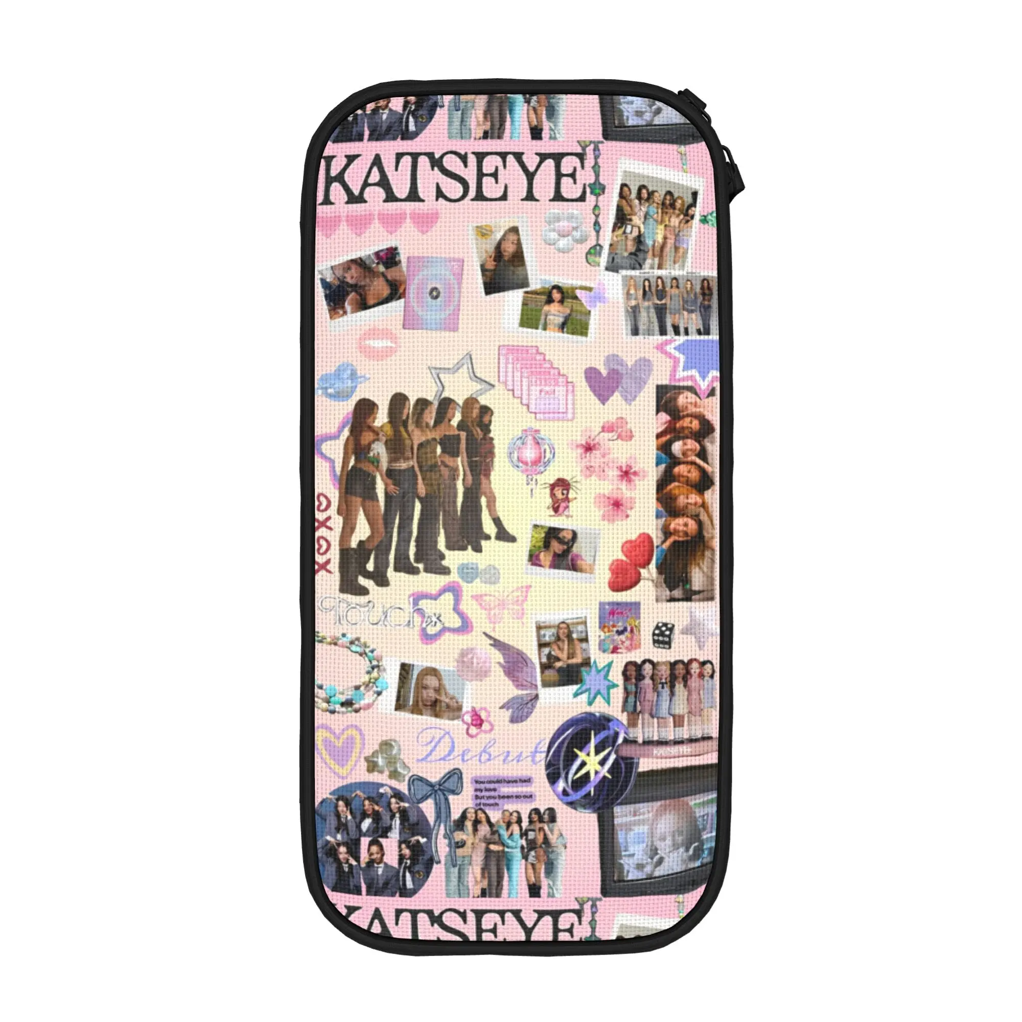 Trousse à crayons Katseye Kpop Idol, style coréen, boîte à crayons, boîte à stylos pour filles et garçons, grande capacité, sac pour étudiants, cadeaux scolaires, papeterie
