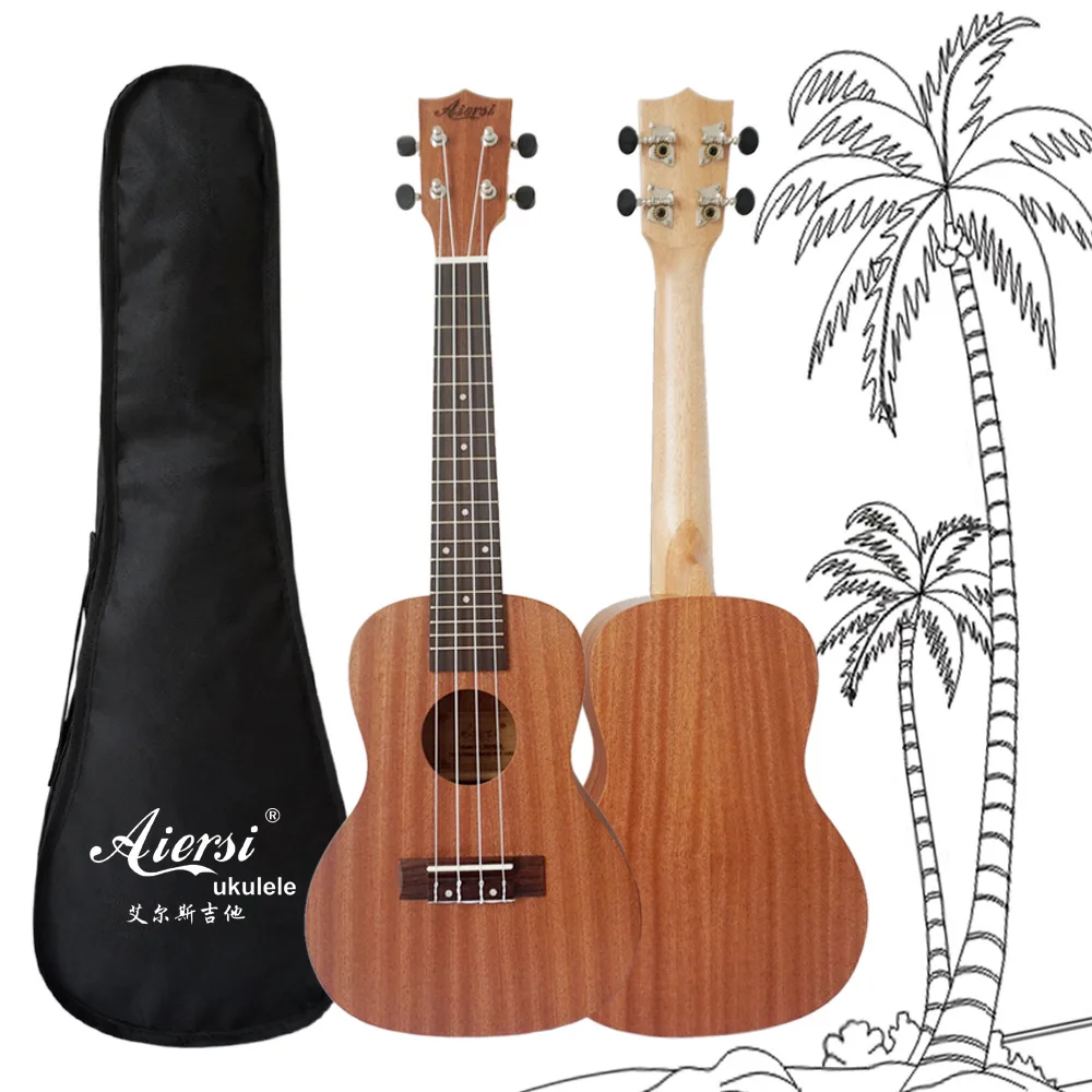 Hooqu القشرة الخوخ الخشب القيثارة طالب المبتدئين القيثارة الغيتار الصغيرة البيانو بالجملة
