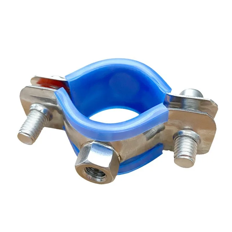 2PCS Round Hose Clamp 19-108mm PPR/PVC Nut Hoop Tube 304 Stainless Steel Pipe Hanger Rubber Bracket Clamp Support Clip Holder