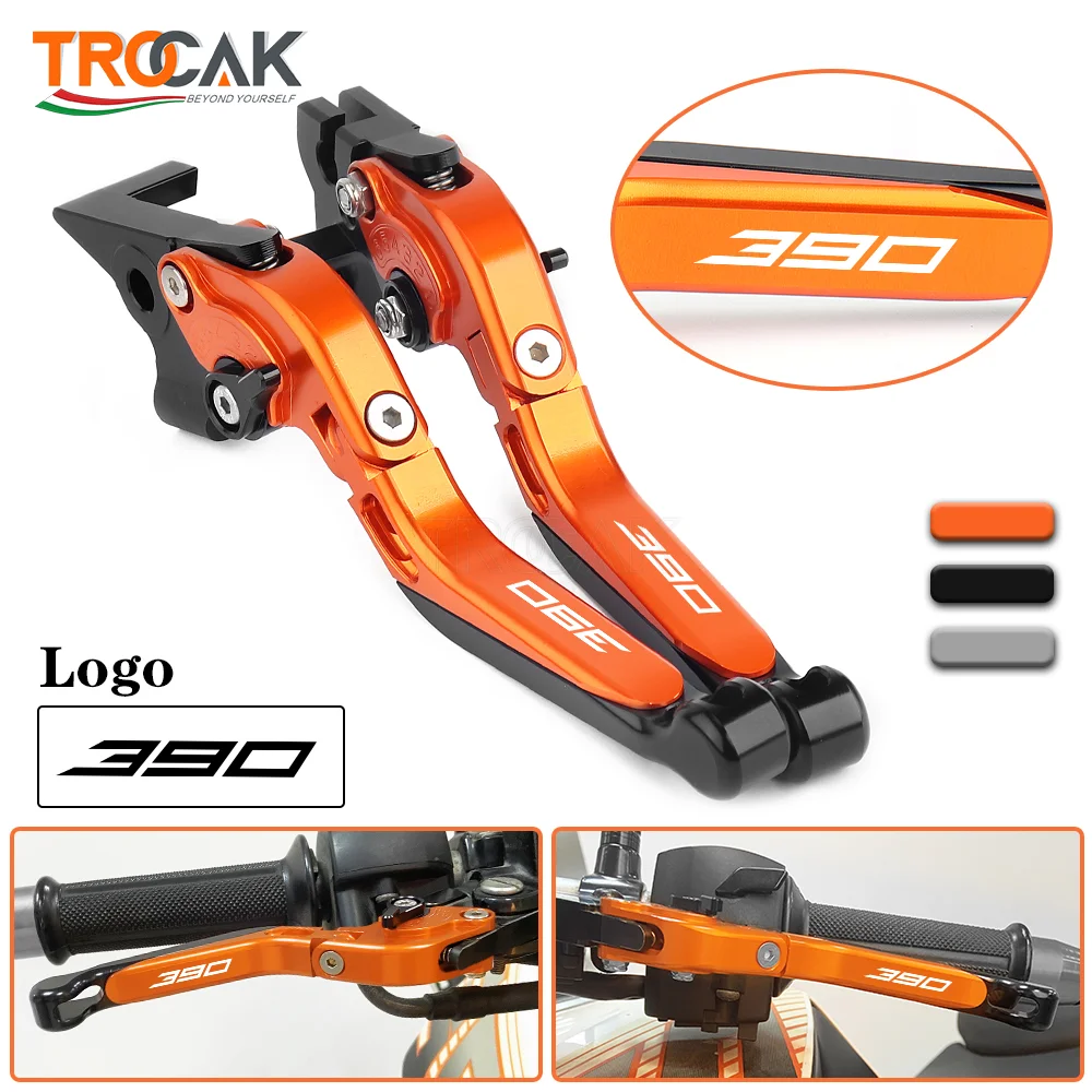 2024 390 Moto CNC Regolabile Leve Freno Frizione Per KTM DUKE 390 DUKE390 Adventure 2019-2024 Pieghevole Leva di Frizione del Freno