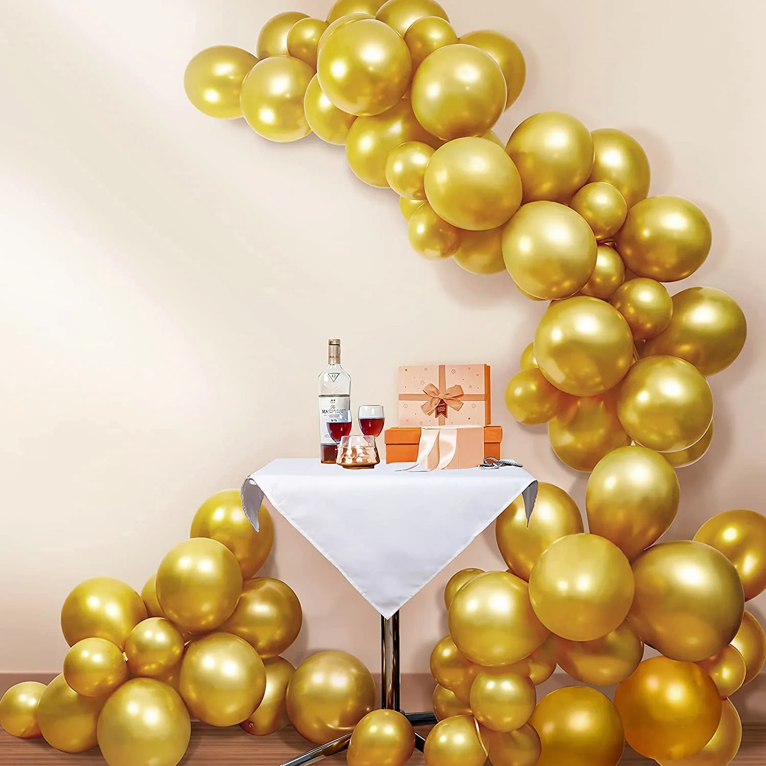 

5inch/10inch/12inch/18inch Metal Golden Balloon Pearl Chrome Arch Wedding Engagemen Supplies Happy Birthady Party Decor Globos