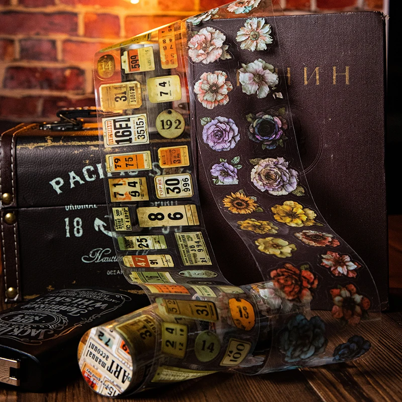 6PCS/LOT Art Hand Book series retro decorative PET tapes