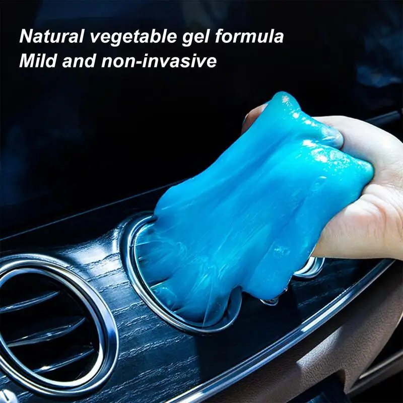 Gel de limpeza de carro 80g, cola macia para interior de veículo, multiuso, reutilizável, lama de limpeza de poeira para detalhamento de carro, aberturas de ar