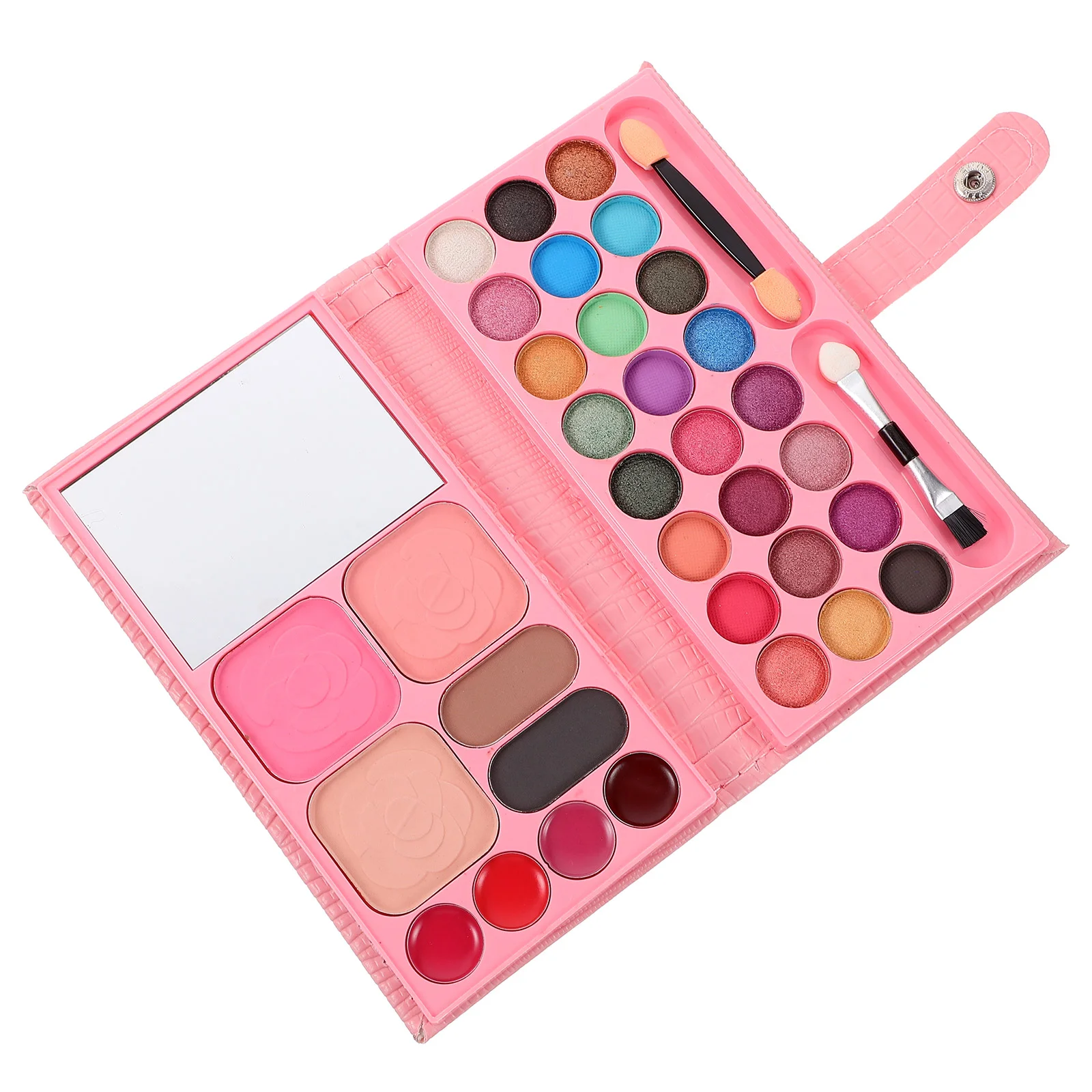 Colori bambini Glitter ombretto polveri Blush ombretto polvere Pan principiante trucco piatto lavabile Set di bellezza