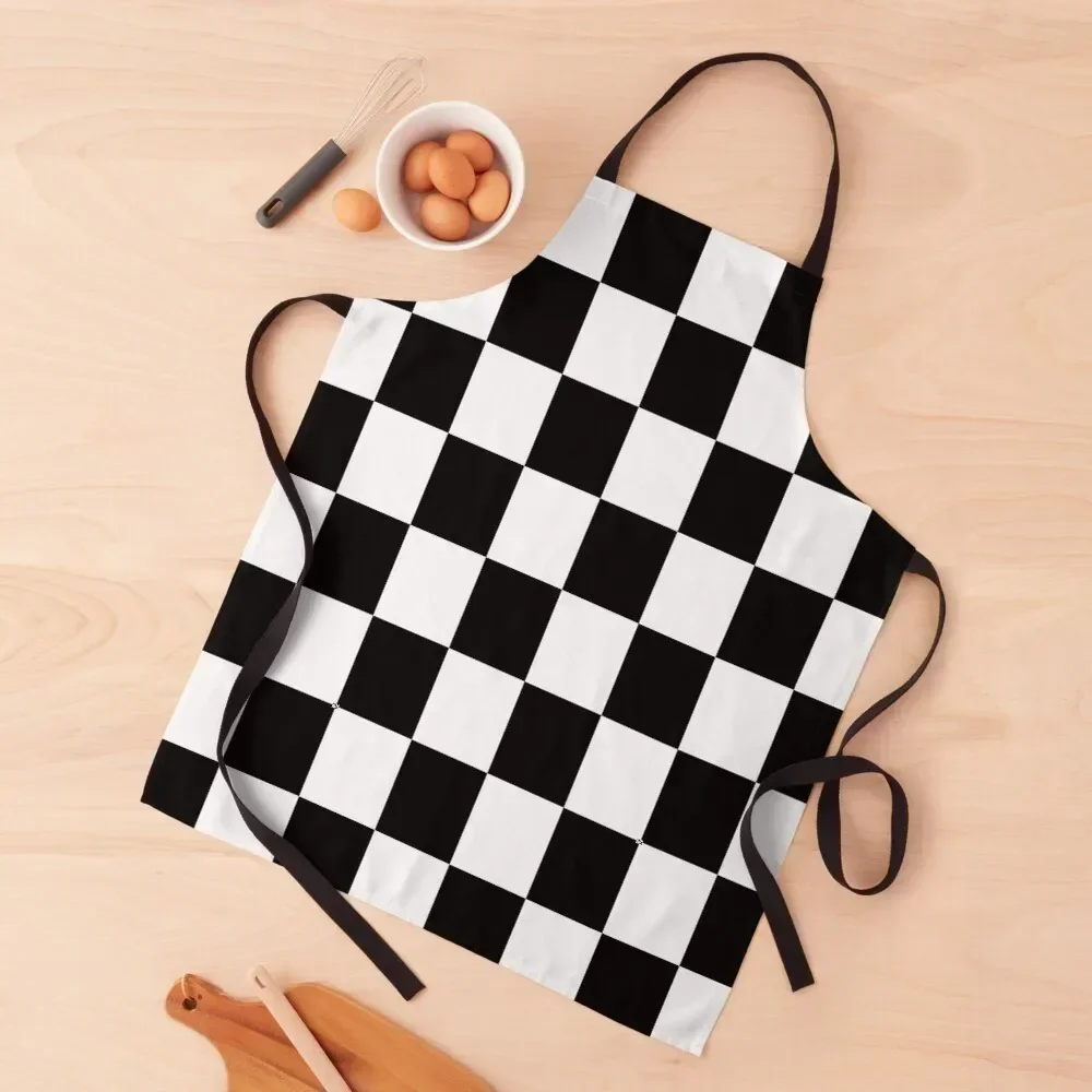 Chessboard Chess Checkers Checkered Board Game Apron Things For Kitchen Cooking for home useful pieces Women's Kitchen Apron