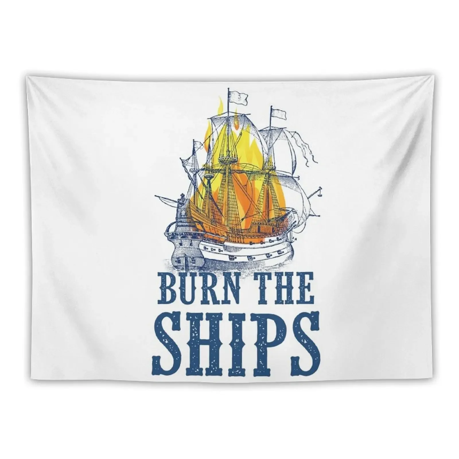 Burn the ships Tapestry Wallpaper Bedroom Decoration Room Outdoor Decor Tapestry