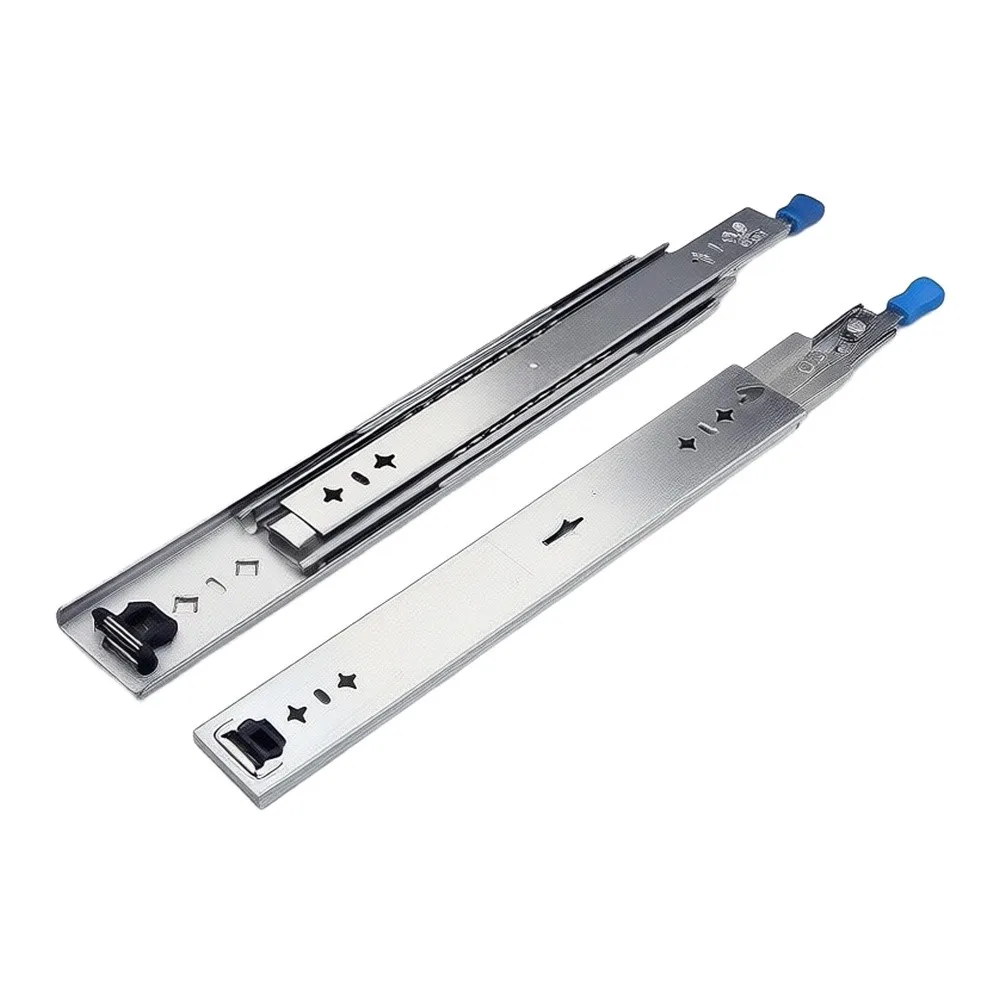 Industrial Grade 53mm Lockable Slide Rails with Buffer for RVs Cabinets and Drawers 10inch to 16inch Adjustable Lengths