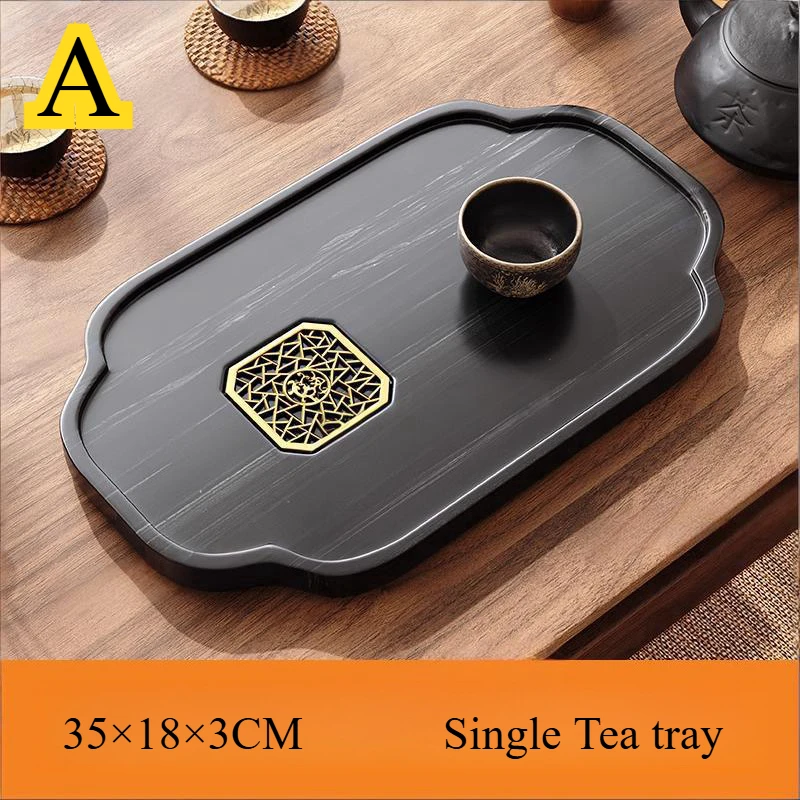 

Kung Fu Tea cup tea drain tray household small natural black stone tea tray tea table high-end simple water cup placement tray