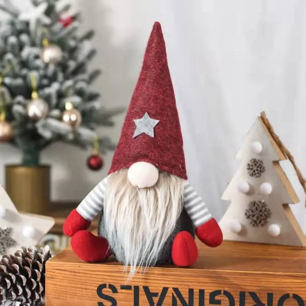 

Creative Non-woven Christmas Doll Ornaments European Christmas Doll Faceless Elf Doll Faceless Elf Forest Man Doll Christmas