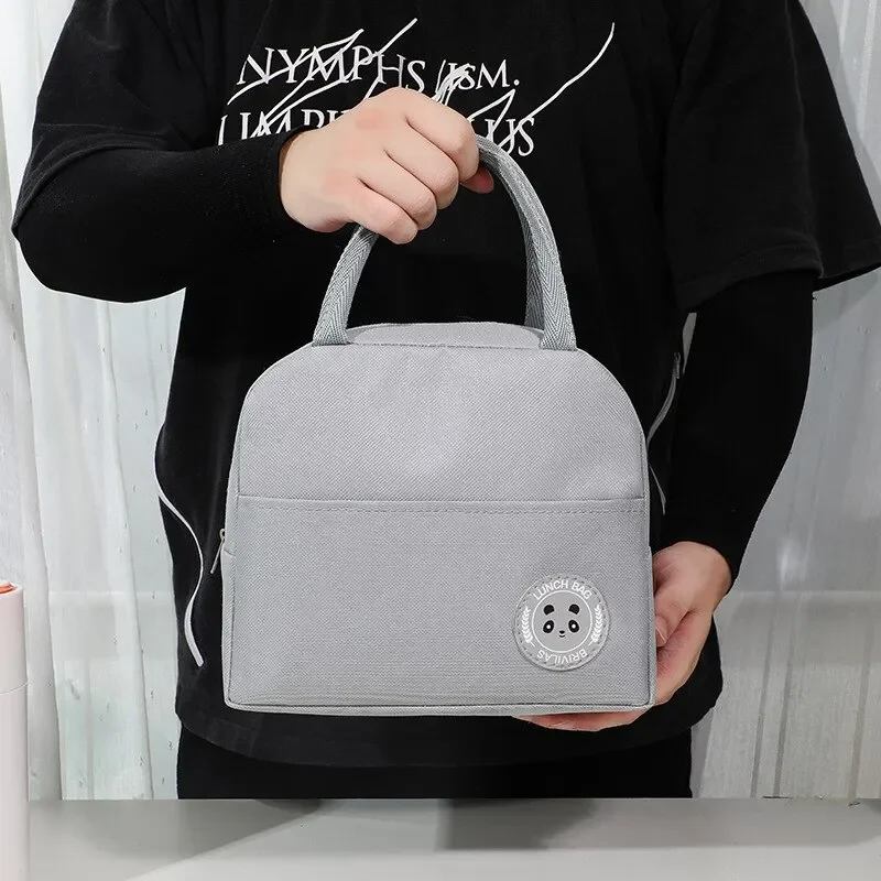 

Children's Insulated Lunch Bag Aluminum Foil Thermal Bento Bag Waterproof Oxford Cloth Food Storage for School