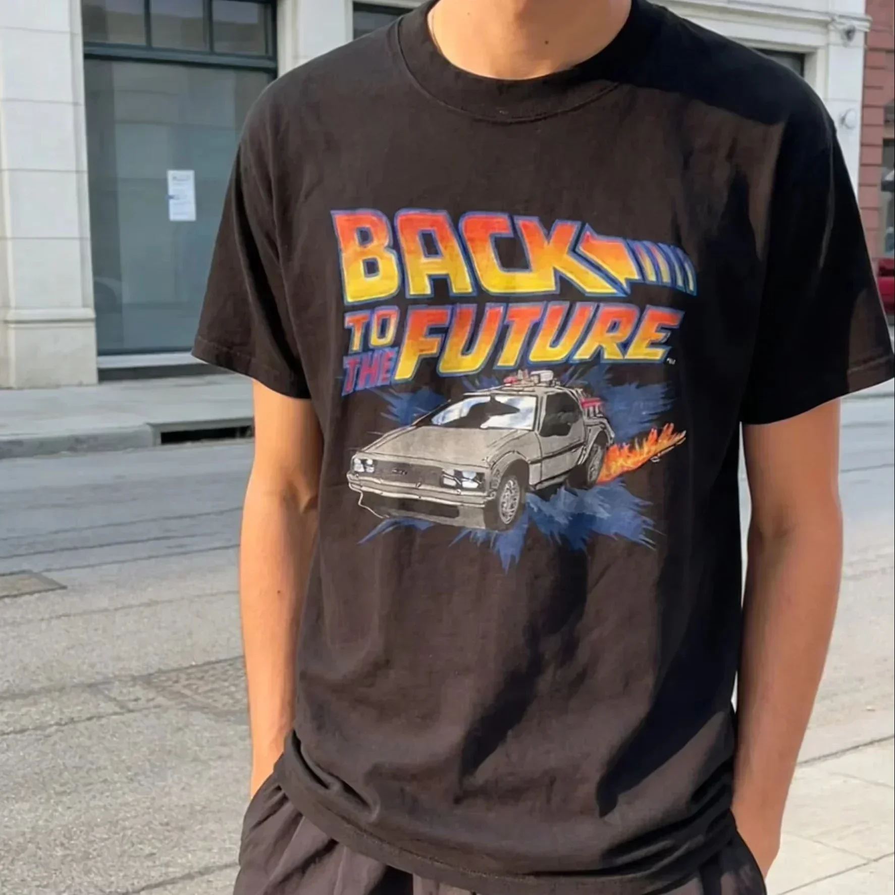 2026 new Summer Retro Era Returns to the Future T-Shirt Suitable for both men and women. T-shirt for parents, children, adults.