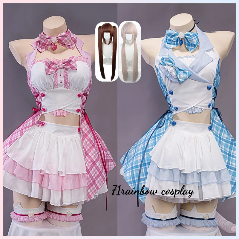 

NEKOPARA Chocola And Vanilla Cosplay Costume Girl Chocolate Vanilla Idol Maid Dress Christmas Lovely Uniforms Costumes Cosplay