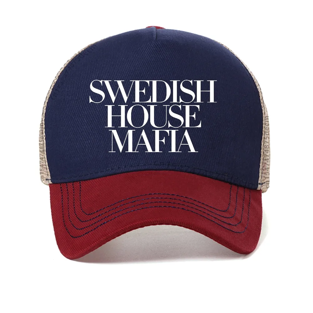 Swedish House Mafia Cheap mesh baseball cap Casual Men's Print Fashion Breathable sun hats summer adjustable trucker hat