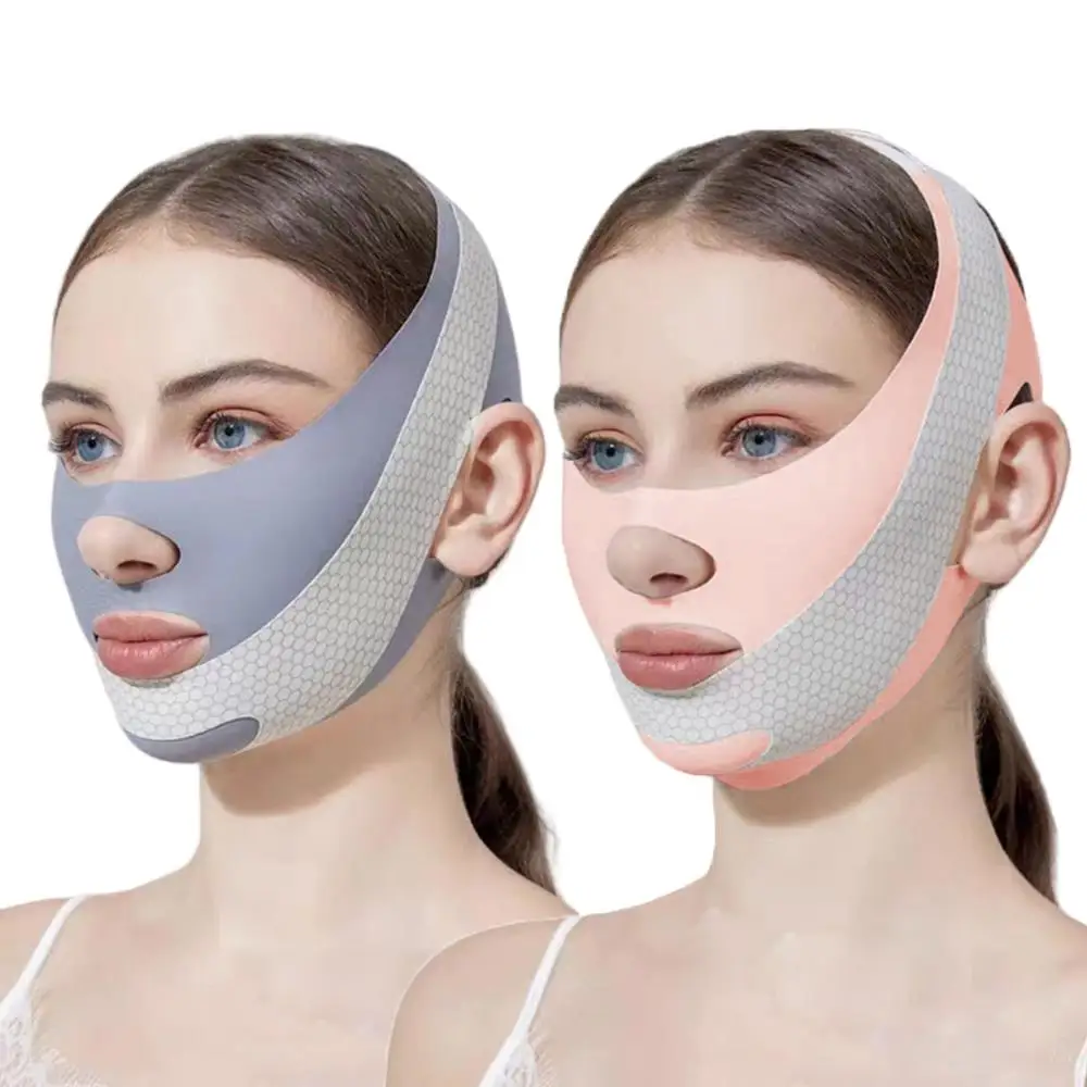 Bandage facial amincissant à double pont, ligne V, spoage du visage, raffermissant le double ruisseau, anti-déformle, sangle saillante, masque facial