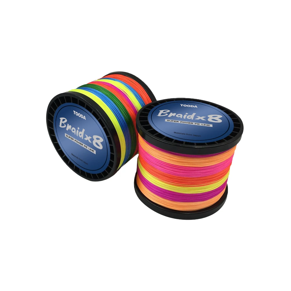 

300M 500M 1000M 8 Strands Fishing Multifilament Super Strong PE Braided 12LB-200LB Japanese Multicolor