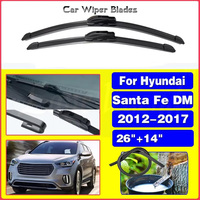 For Hyundai Santa Fe DM 2012-2017 Car Front Wiper Blades Soft Rubber Windscreen Wipers Auto Windshield 26\