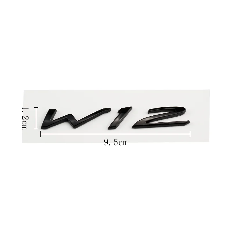 Car W12 Logo Trunk Fender Body Badge Emblem Decals Sticker For Bentley Continental GT Flying Spur Bentayga Mulsanne Parts ﻿ - Image 2
