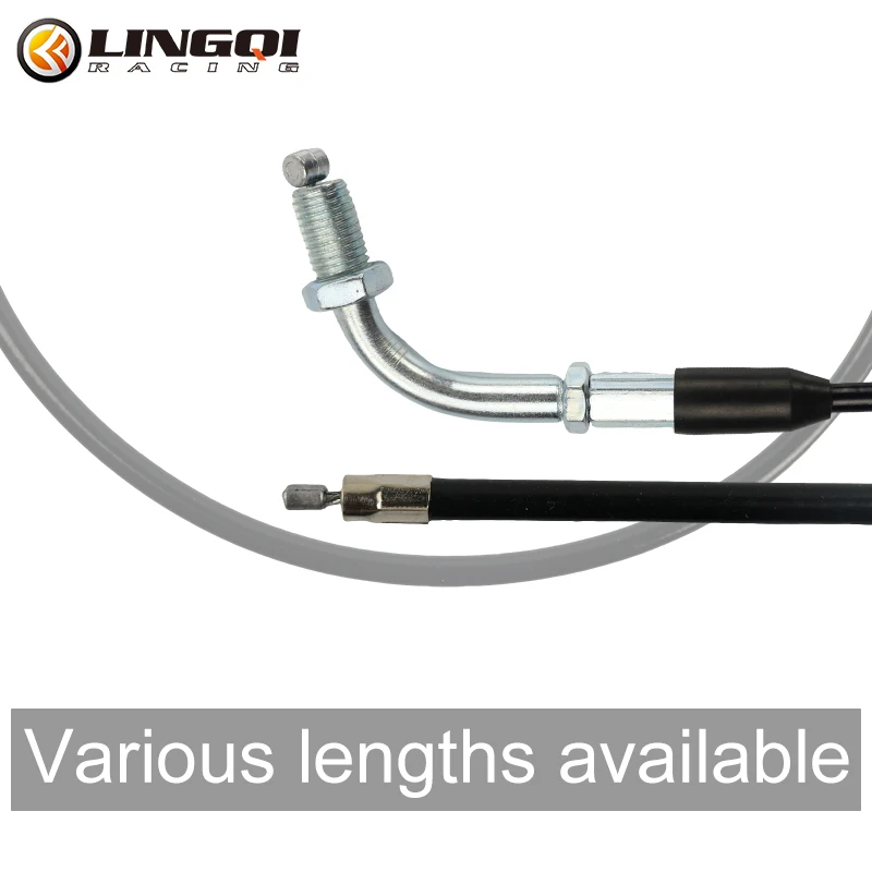 LINGQI RACING Cable Line Throttle Accelerator 900mm 1000mm 1080mm 1280mm For 49cc 50cc 60cc 70cc 80cc Engines Gas Pit pro