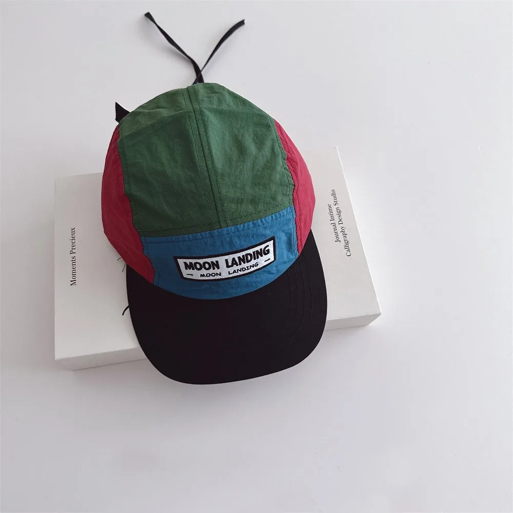Casual Retro Parent Unisex Baseball Cap 5 Panel Japanese Style Flat Edge Hat Adjustable Quick Drying Sun Visor Cap Unisex