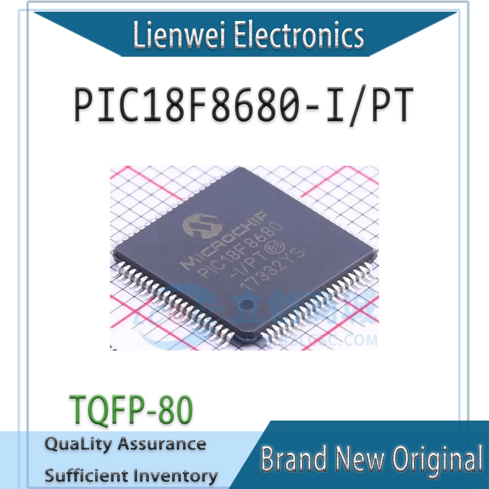 

100% New Original PIC18F8680 PIC18F8680-I/PT IC MCU Chipset TQFP-80