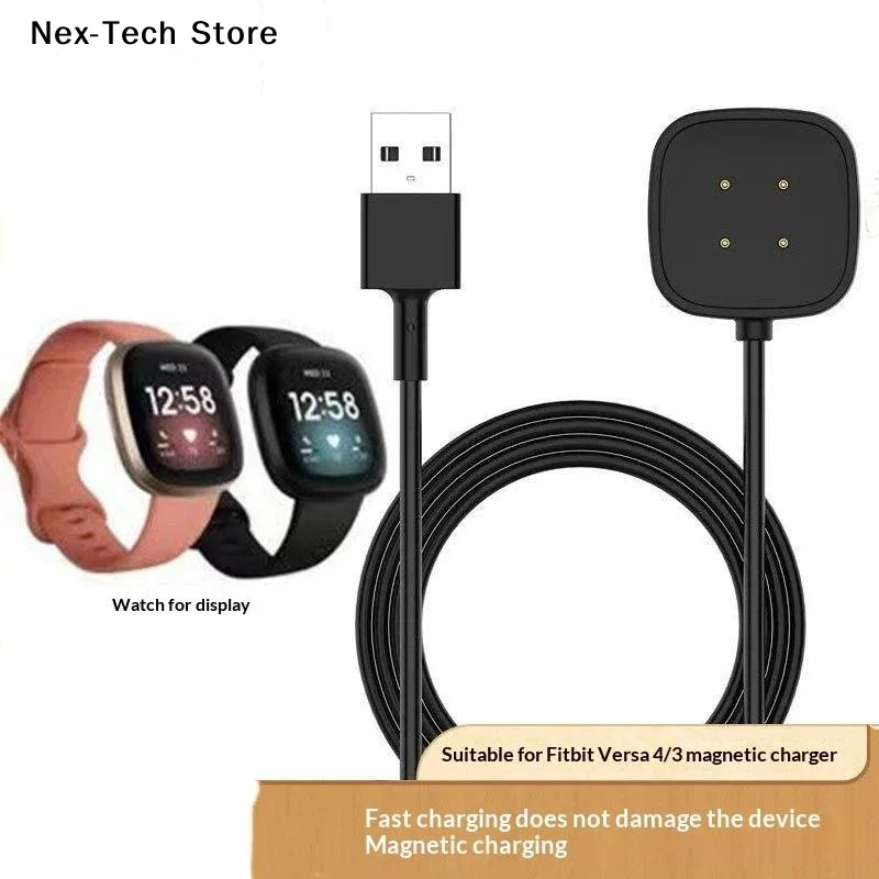 [NT]Charger USB Charger Smart Watch Charging Cable Base Accessories 1m For Fitbit Sense1/Sense 2/Versa 4/Versa 3[NT]