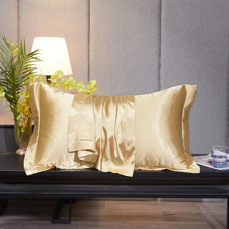 100% Natural Mulberry Silk Pillowcase White Black Grey Khaki Sky Blue Pink Sliver Pillow Covers Luxury Customized Satin Cases