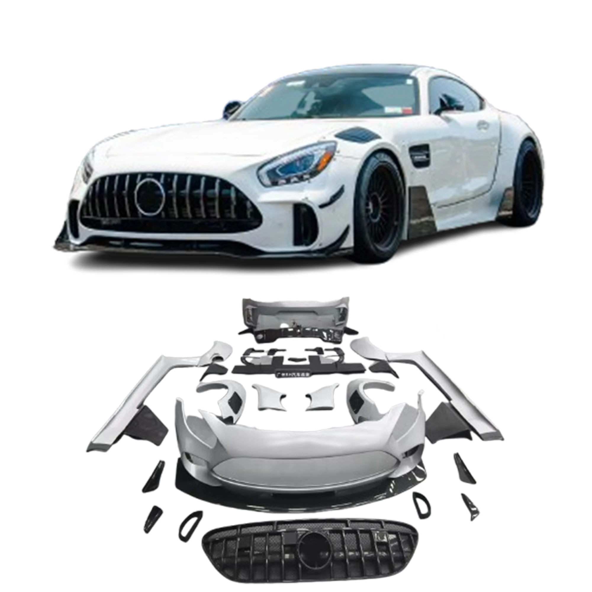 Dream Garage For Mercedes  GT Wide-Body GT3 Upgrades Body Kit Front Bumper Rear Bumper Side Skirt Rear Spoiler Guard Wheel Ar