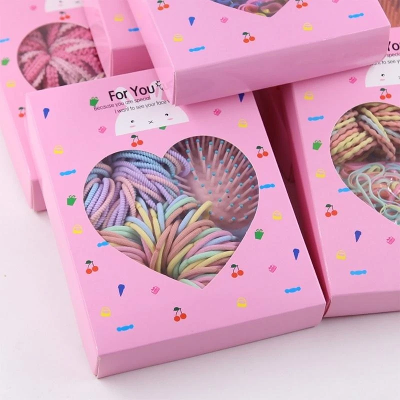 

J15U Versatile Baby Hair Accessories Candy Color Hair Bands for Home School Parties