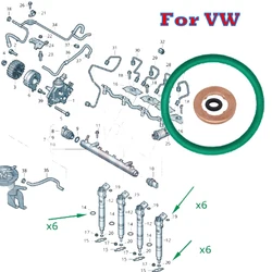 燃料噴射キット,銅シール,vwアマロック,ゴルフ,パサート,キャディ,ポロvi,2017,2018,2019,2020および2021個用