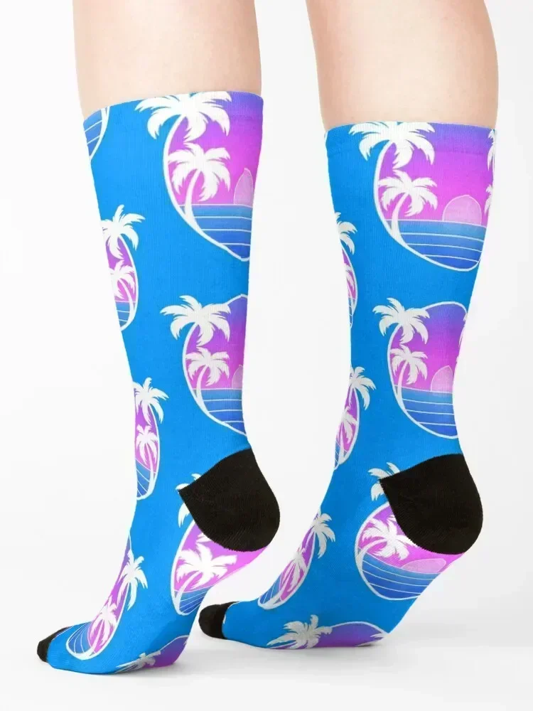 Sunset Socks Run funny gift floral hockey Socks Women's Men's