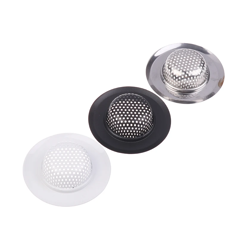 

2PCS Kitchen Bathroom Stainless Steel Sink Filter Mesh Shower Floor Drain Hair Catcher Stopper Food Slag Drainer