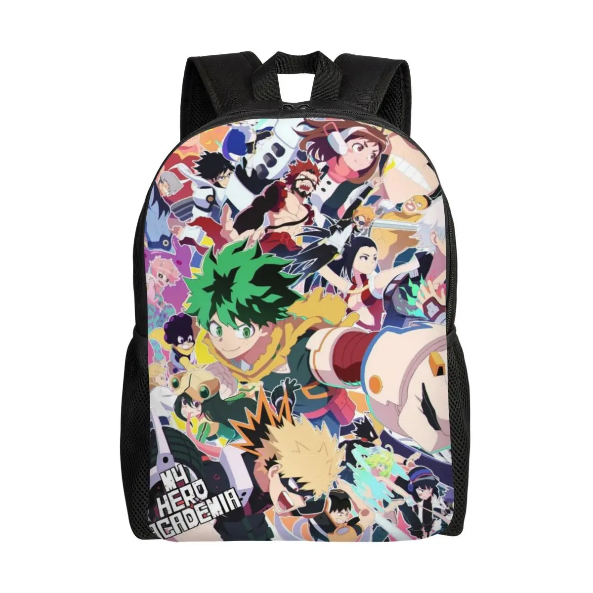 

Рюкзаки My Hero Academias на заказ с 3D принтом для мальчиков и девочек, школьные дорожные сумки для мужчин и женщин, сумка для книг, подходит для 15-дюймового ноутбука