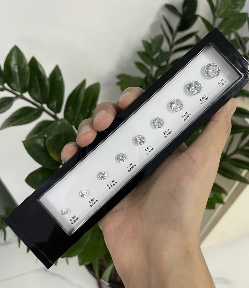 キュービックジルコニア　直径5cm 最高品質の 5A キュービック ジルコニア ダイヤモンド サイズ チャート