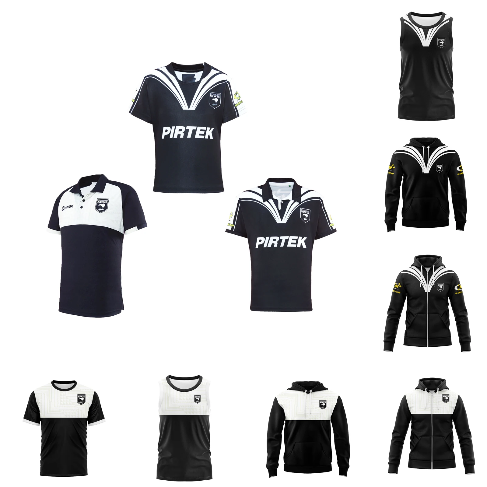 2024/25 New Zealand Kiwis Men's Rugby Jersey Hoodies Vest Sports Shorts Customize