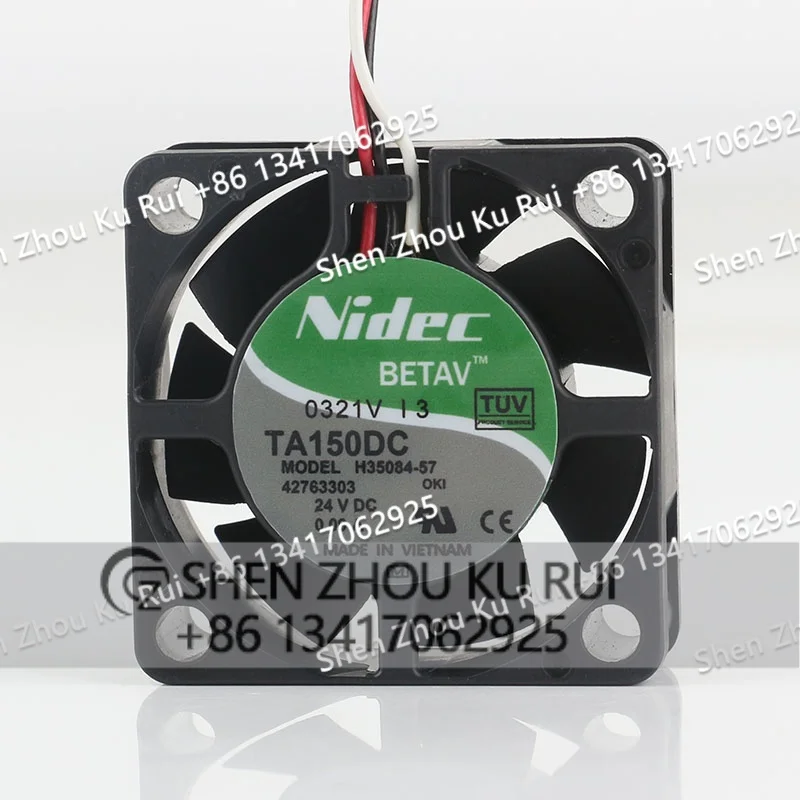 Nidec 5V 12V 48V DC 24V 0.09A AC EC 4015 40X40X15MM 4CM detection Silent dual ball bearing inverter H35084-57 3-wire Cooling fan
