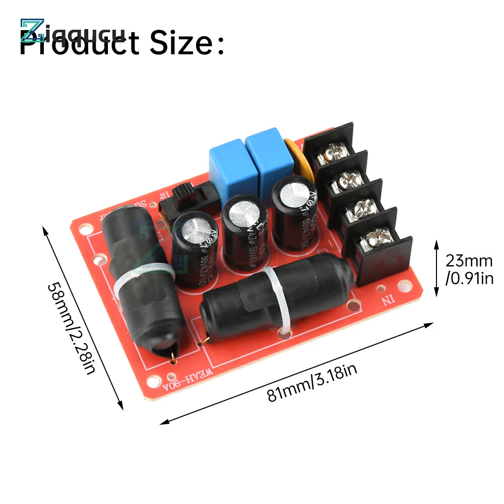 WEAH-90A 200W High Power Speaker Subwoofer Crossover Speaker Solderless Frequency Divider Module DIY Home Theater