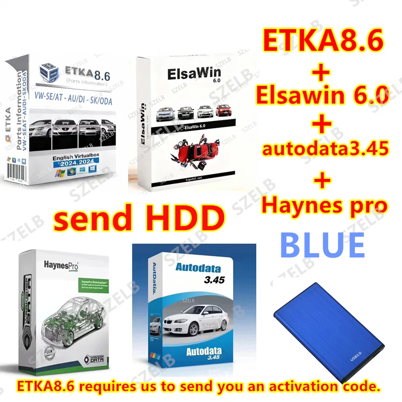 Haynes Pro und Autodata3.45 EU Auto-Reparatursoftware +Etka 8.6 mit ELSAWIN 6.0 Gruppen-Fahrzeugelektronik-Katalog