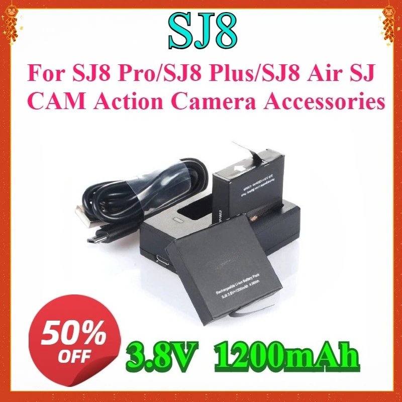 1200mAh Rechargeable Camera Battery for SJCAM SJ8 SJ8 Pro/SJ8 Plus/SJ8 Air SJCAM Action Camera Accessories