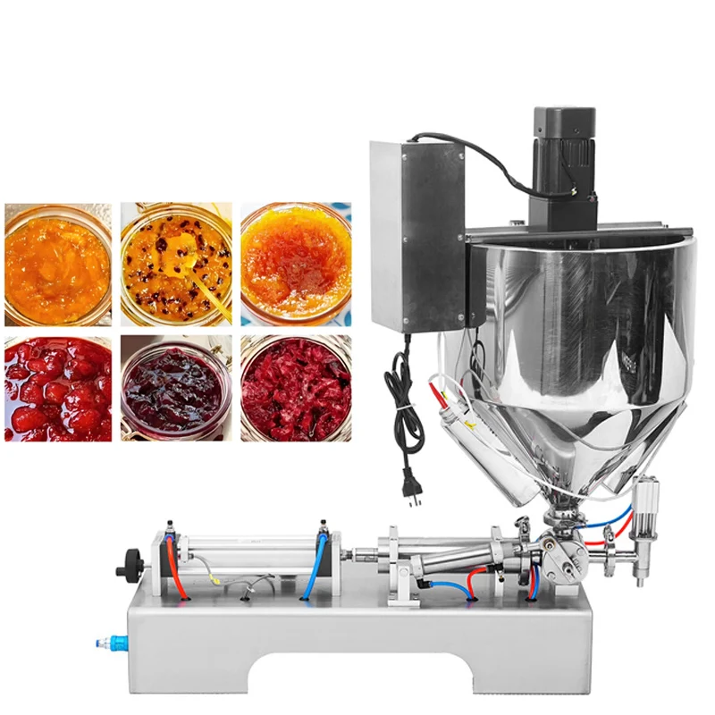 Creamy Cosmetics And Soybean Paste Heating And Stirring Type Filling Machine Single Head Pneumatic Filling Machine