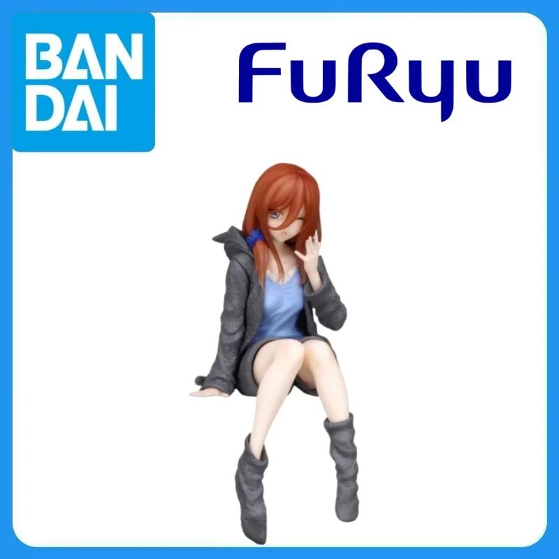 In Stock Genuine FuRyu Eiga Gotoubun No Hanayome Nakano Miku Noodle Stopper Figure Kutsurogi Roomwear Ver Anime Cartoon